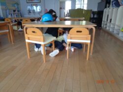 避難訓練をしたよ